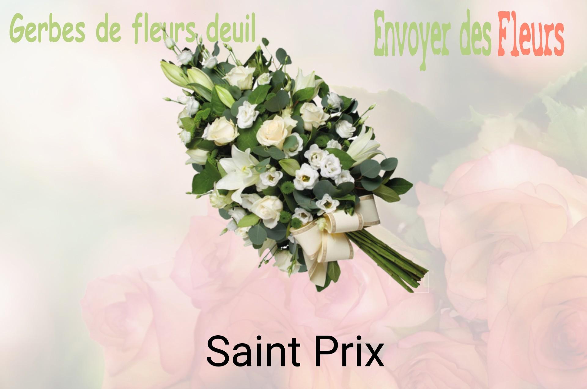 Gerbe de fleurs de deuil livrée à Saint-Prix